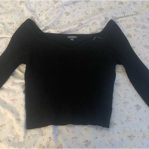 target wild fable long sleeves flared sleeves black top